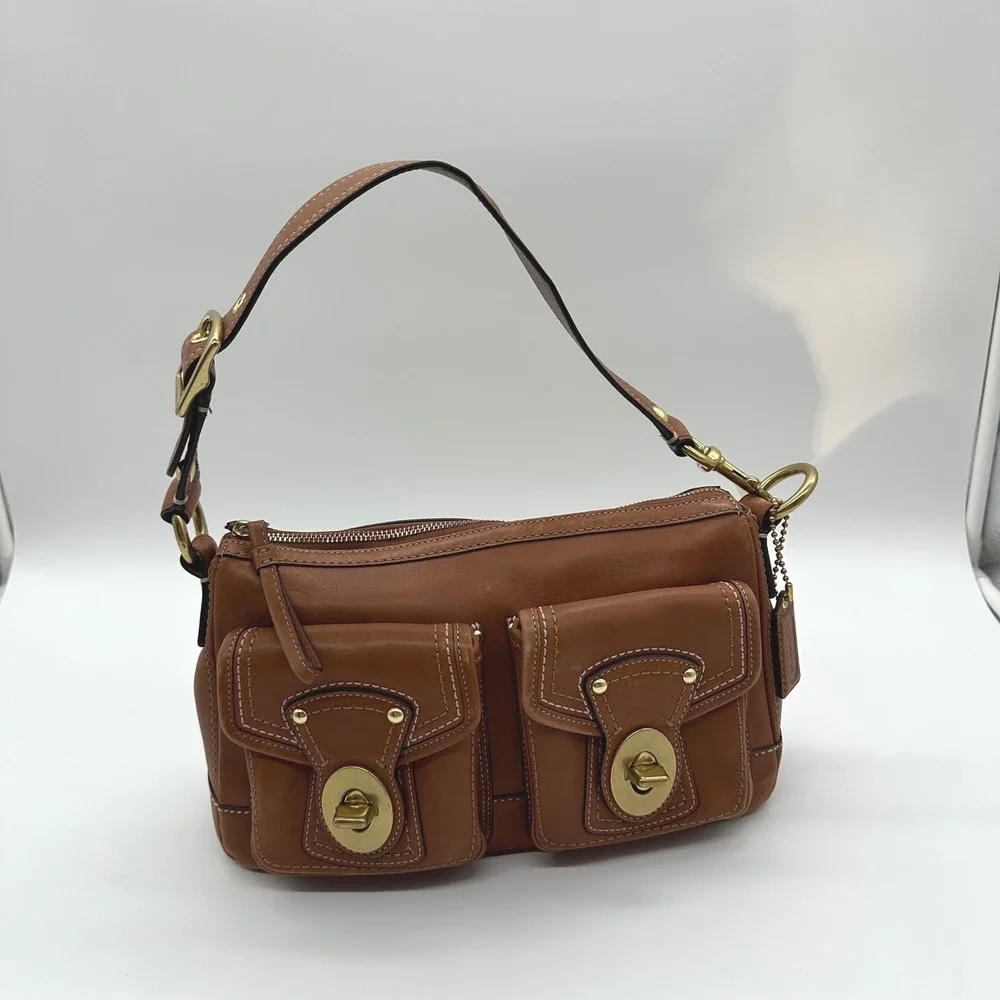 Coach Medium F12868 Vintage 65th Anniversary Butterscotch Double Turnlock